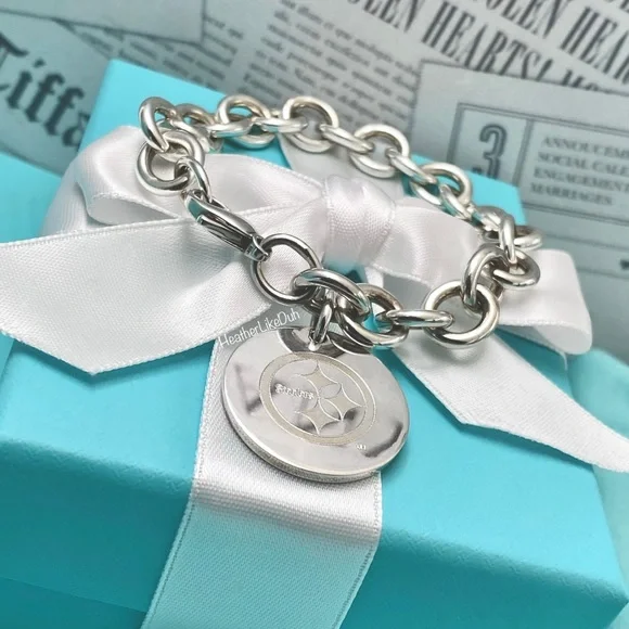 Pittsburgh Steelers x Tiffany & Co. Authentic Custom 7” NFL Football Bracelet 🏈 - Picture 5 of 12